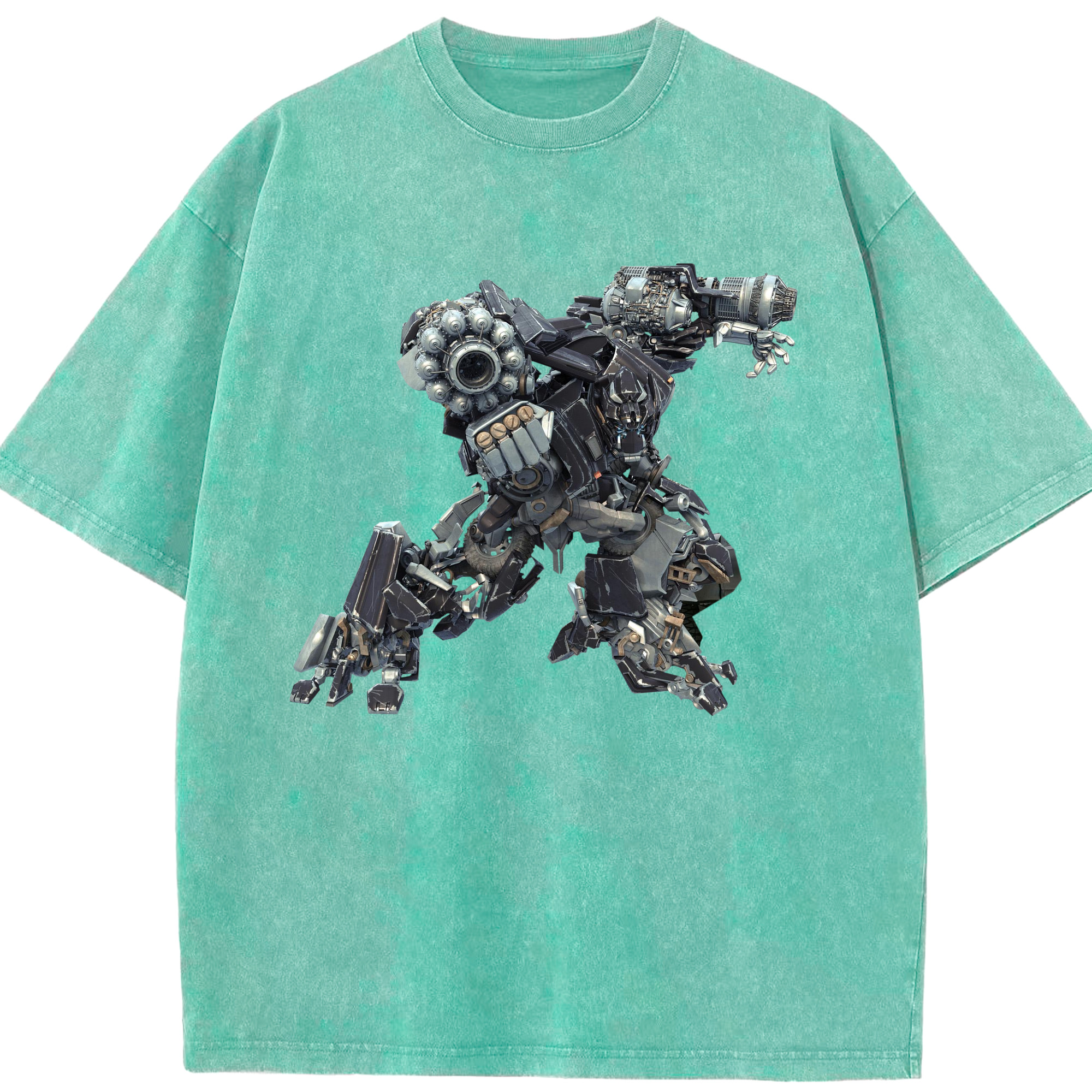 （画像用）  綿100% ヴィンテージ風 半袖Tシャツ（フロントプリント）